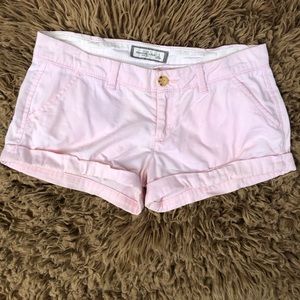 Abercrombie & Fitch Pale Pink Shorts Low Rise